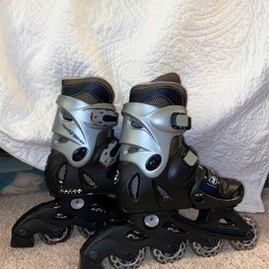 Kids ultra wheels roller blades with backpack